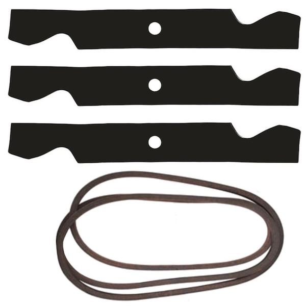 Aic Replacement Parts 50 Deck Blades & Belt Kit Fits Cub Cadet LT1050 Tractor Mower 742-0406 754-0407 742-04068-DECKBELTSET - main